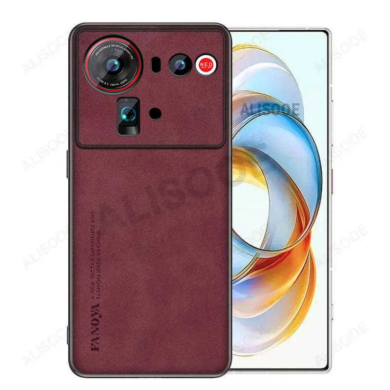 Frosted PU-Leather Funda for Nubia Z80 Ultra Z70 Z60 Ultra Case Matte Plastic Shockproof Back Cover Capa