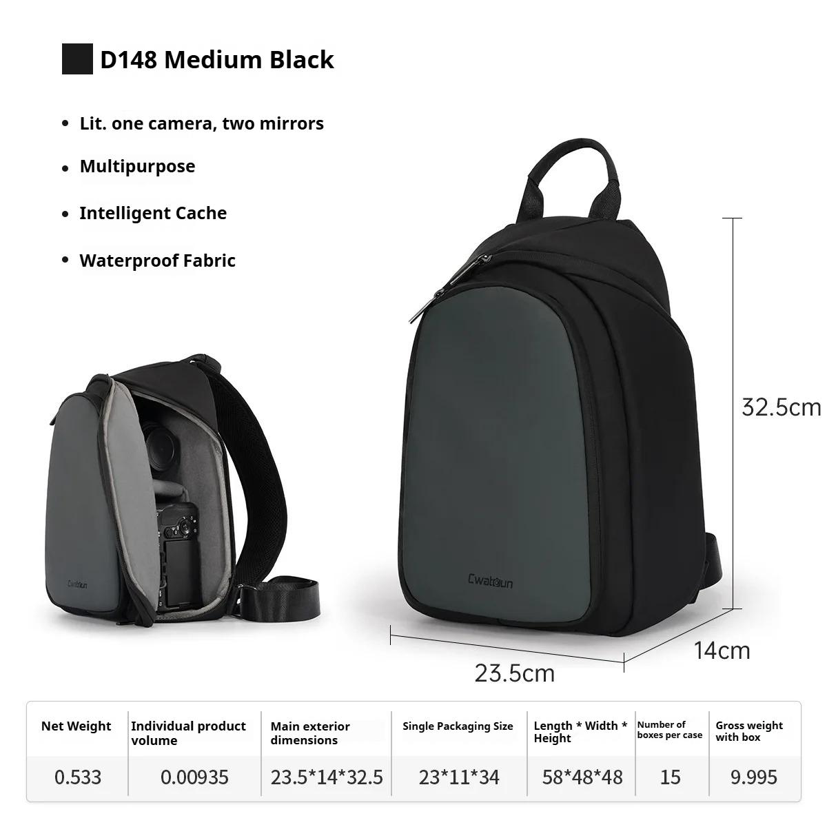 

Повседневная сумка для камеры через плечо, кроссбоди, для ежедневной фотосъемки, портативная многофункциональная сумка-кроссбоди для зеркальной камеры D148 black M