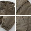 Unisex Oversized Japanese Retro Cotton Puffer Jacket With 3D Patch Pockets Winter Warm Parka