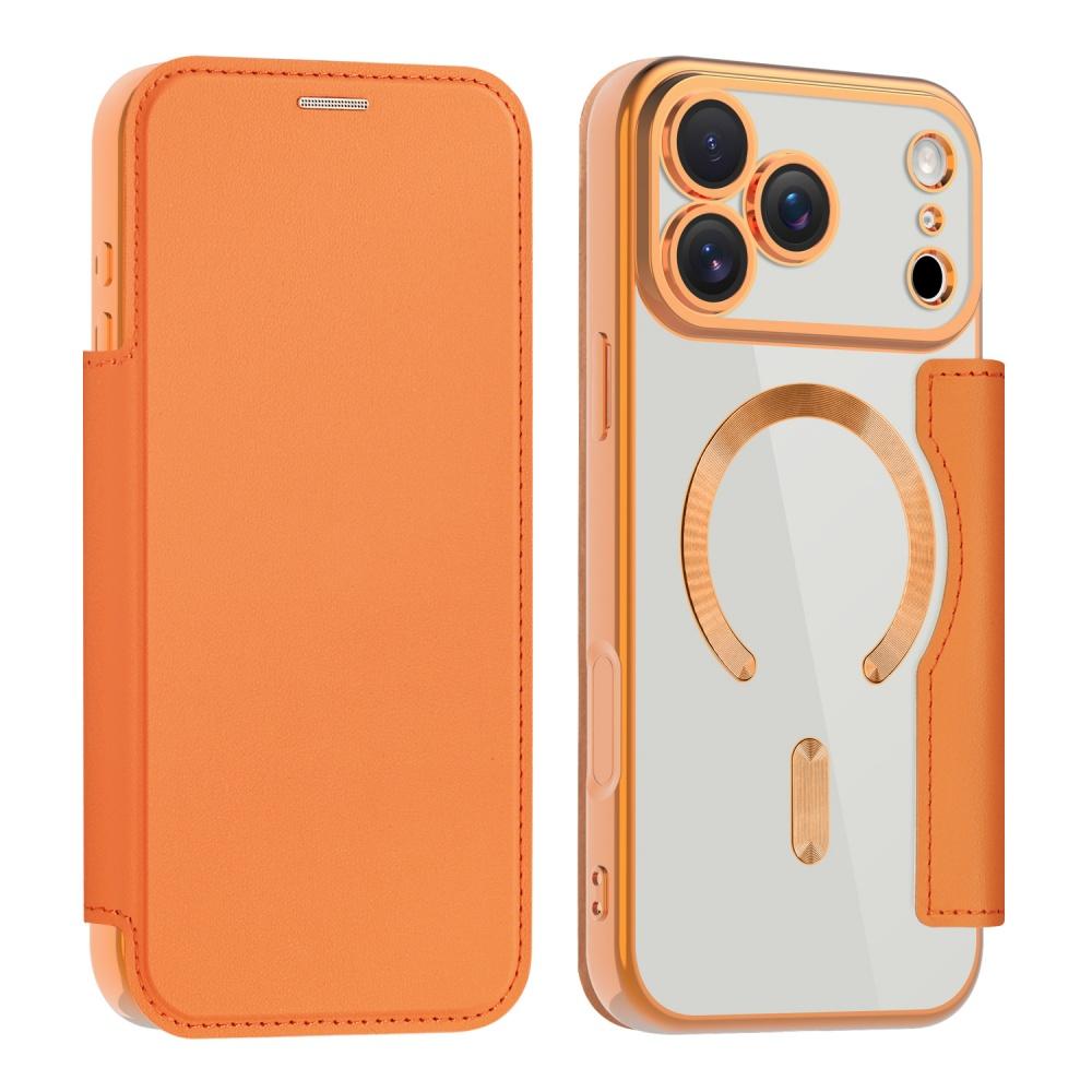 Galvanisierte Magnetische Steckplatz-Kartenhalter-Tasche Hülle Für iPhone 11 12 13 14 15 16 17 Pro Max Transparente Falt-Leder-Geldbörse Flip-Abdeckung