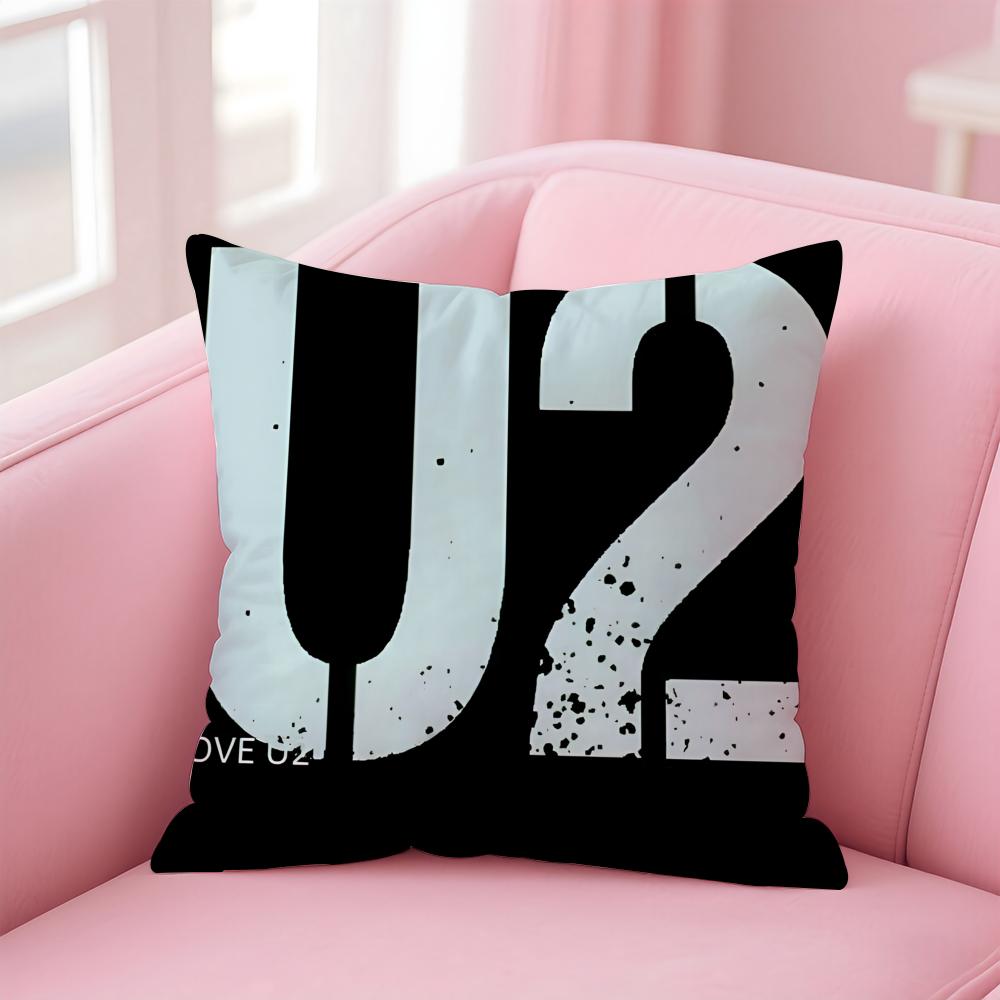 Irish rock Innovative Grandiose Provocative UU2S band Cushion Cover Pillow Case Soft Friendly Fabric  Concealed Zipper