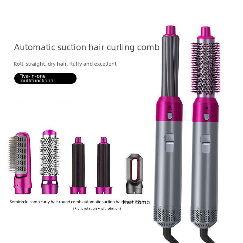 5-in-1 Multifunctional Hot Air Comb: Automatic Curling & Straightening Hair Tool & Dryer
