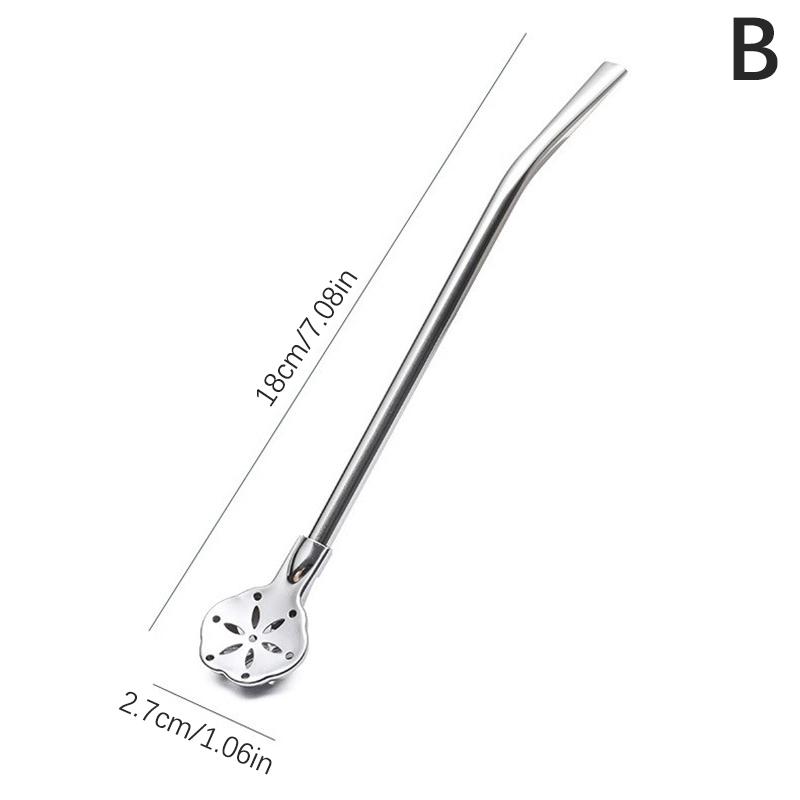 Brčko Lžička Dlouhá Rukojeť Míchací Maté Nerezový Filtr Čajová lžička Káva Míchací Lžička Barové Doplňky Přenosná Čajová Naběračka