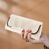 Plissierte Abend-Clutch für Damen Modische Luxus-Polyester-Umhängetasche mit abnehmbarem Riemen Bankette Geburtstage Hochzeiten Schickes Geschenk für die Liebste