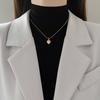 Love Stainless Steel Minimalist Furnace Real Gold Necklace Female Collarbone Chain With Jewelry