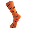 Halloween Party Pumpkin Bat Print Men Breathable Cotton Middle Tube Crew Socks