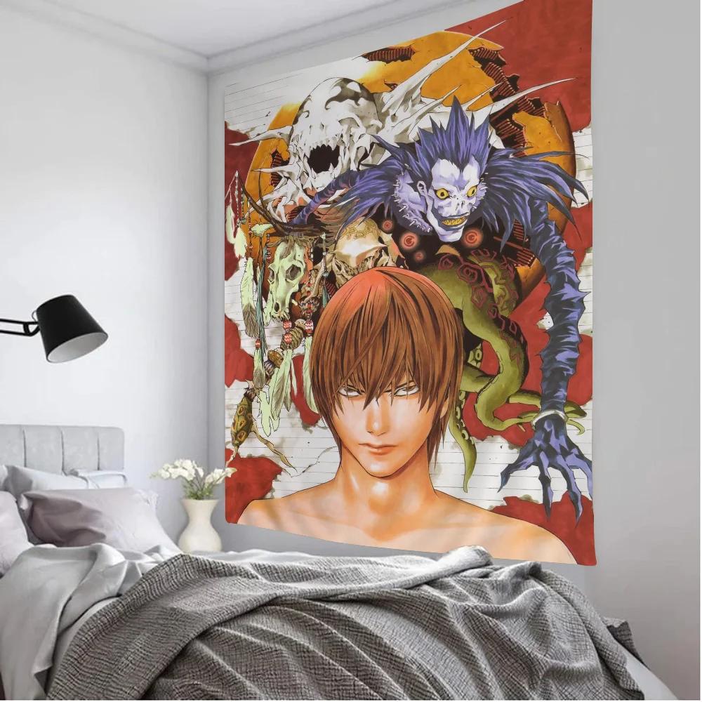 VIKAMA Death Note Printed Wall Tapestry Large Wall Art Scifi Living Room Home Decor Rug Bedroom Dormitory Wall Hanging