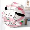 Cute Character,Strawberry Theme Automatic Folding Umbrella Simple 8 Rib Design, Bright Cartoon Pattern, Durable Iron Frame, Suitable For Tra