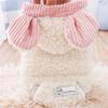 Bear Ear Dogs Coat Jacket Soft Puppy Plush Sweater Cute Winter Dog Hoodie  for Cat Dogs