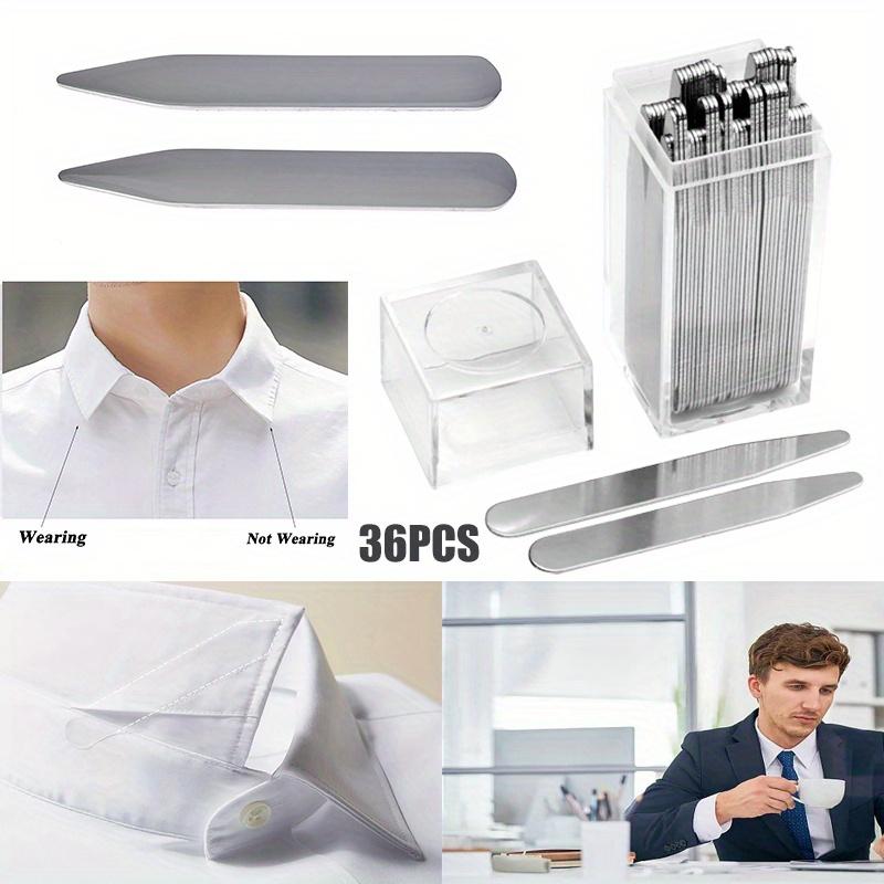36pcs Stainless Steel Shirts Collar Stays Bones Stiffener for Mens Dress Shirt Business Party Jewelry.
