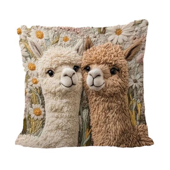 Pillow Cover Squealing Goat Donkey Rabbit Puppy Alpaca Print Cushion Case Sofa Bed Pillowcase Bedroom Dorm Home Decor