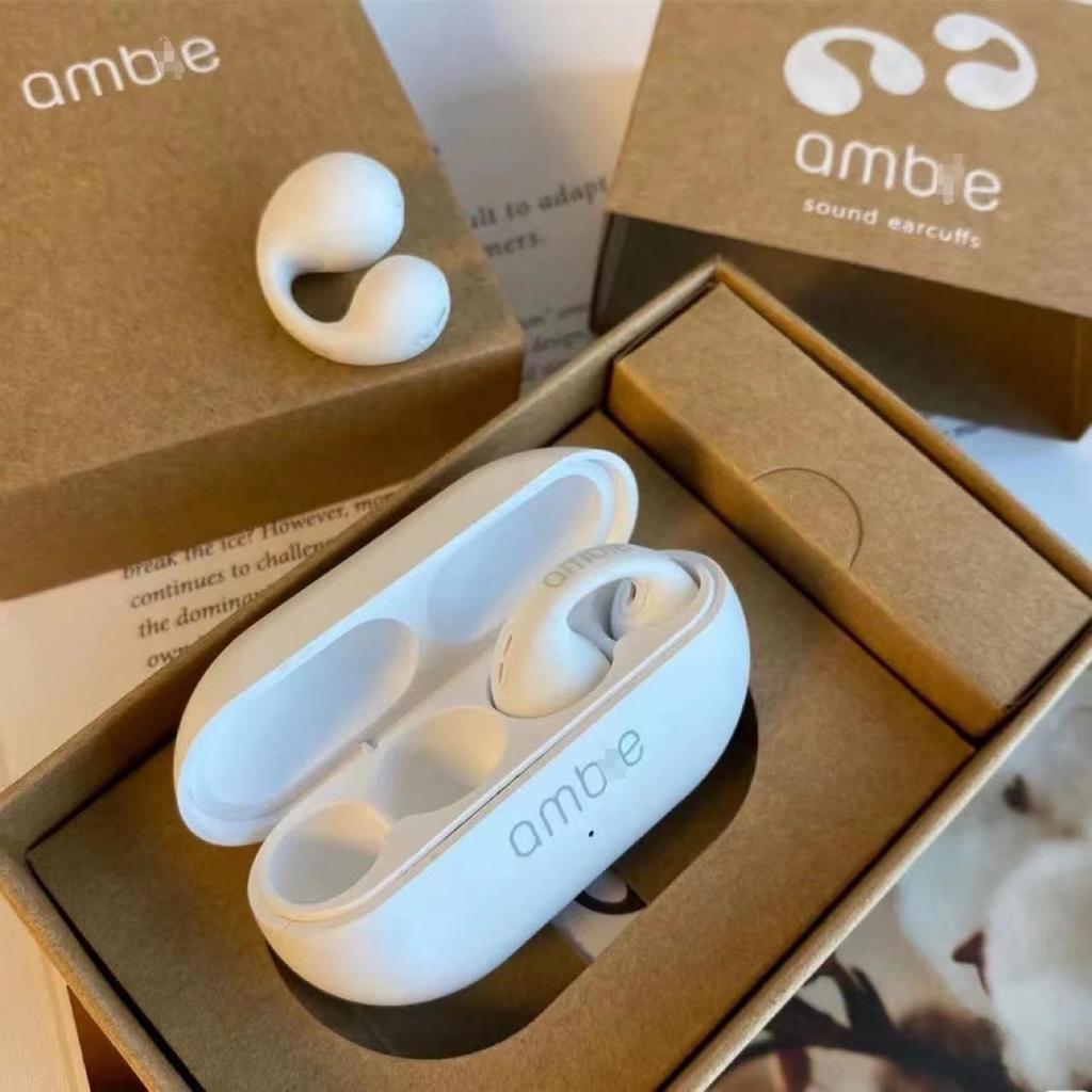 Ambie Bone Conduction Bluetooth 5.4 Clip-On Wireless In-Ear Sports Headset with Large Battery