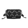Li Ning Brushed Embroidered Logo Cotton Shoulder Crossbody Bag Unisex Bags Black ABDT243-1