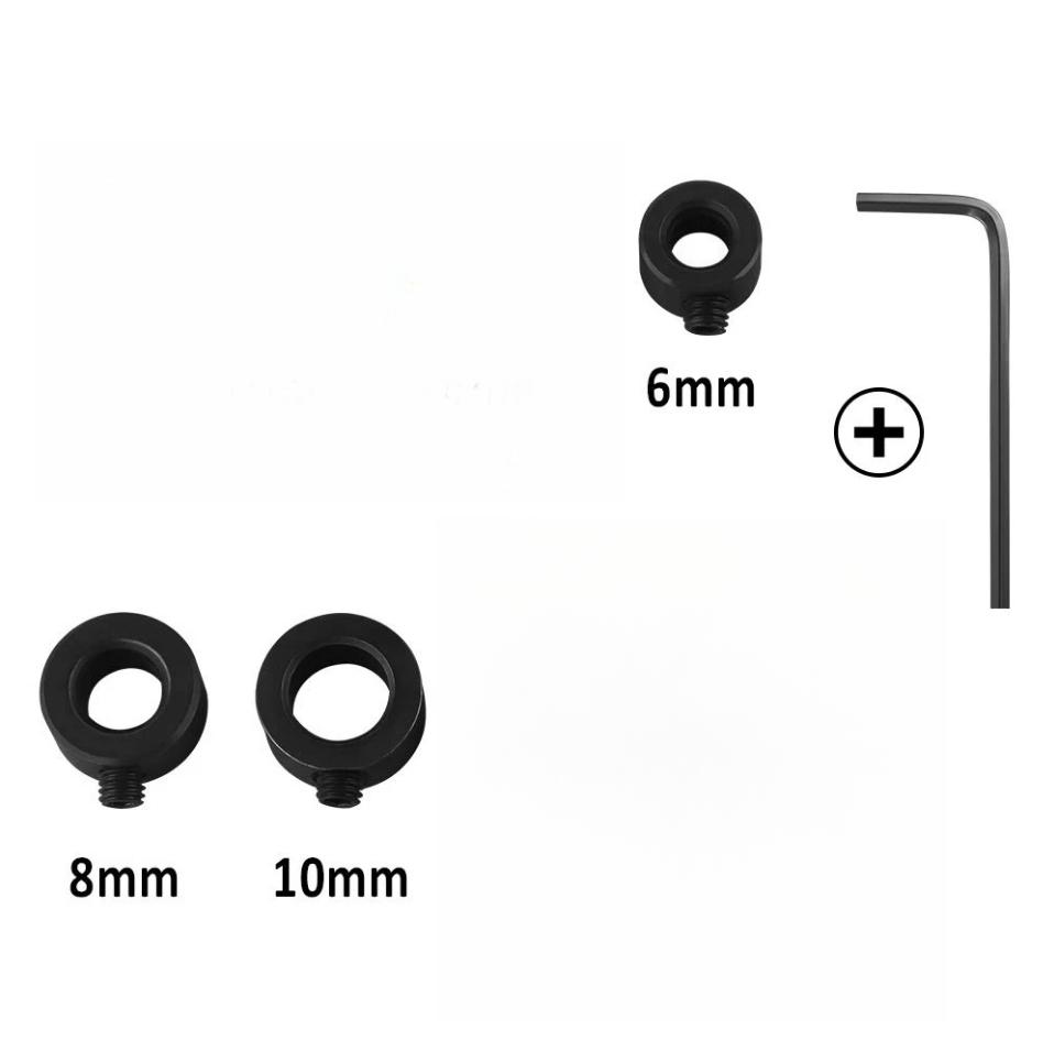 

Набор фиксаторов для сверл, стопорное кольцо, ограничитель вала, метрический замок, стальной пресс, регулируемый по глубине позиционер, направляющая для отверстий, столярные инструменты 6/8/10 3pcs + wrench