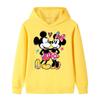Mickey & Minnie Rainbow Gradient Hoodie for Kids - Cartoon Print, Unisex Spring/Autumn Style