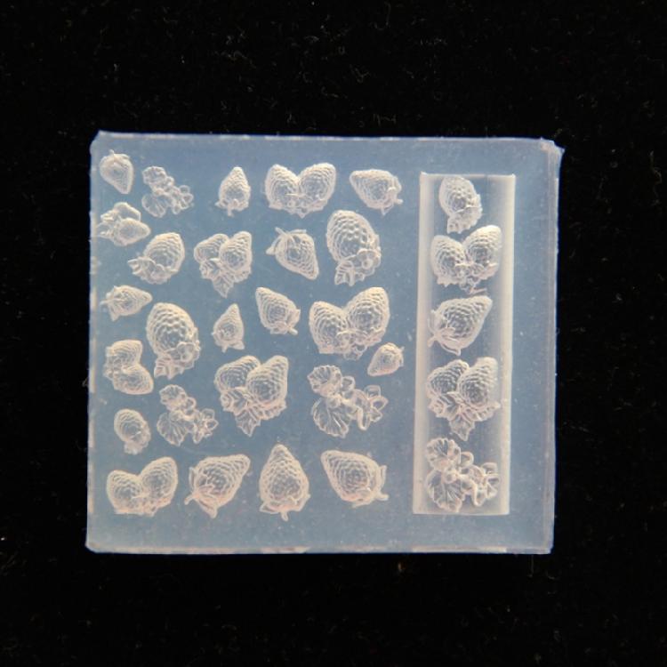Silicone Nail Art Mold Accessory Molds Food Theme 3D Nail Decorative Mold Silicone Texture Great for Various Nail Types