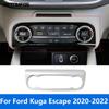 Center Console Air Condition AC Switch Panel Cover Trim For Ford Kuga Escape Carbon Fiber Interior Accessories