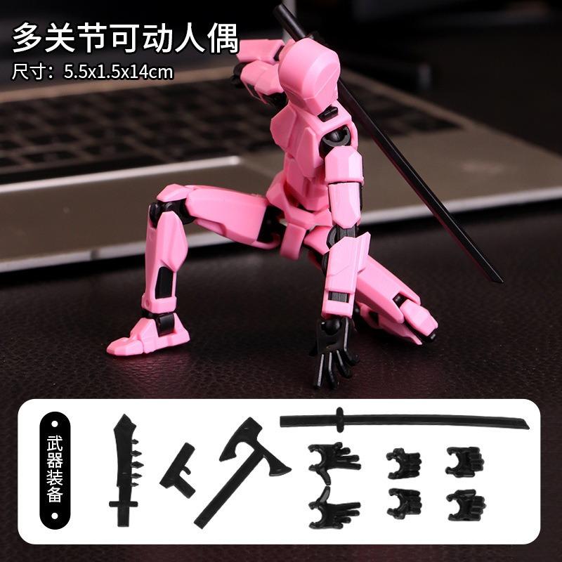Multi-jointed, Transformable Robot 3D-printed Action Figure with 13 Joints, DIY Assembly Gift for Adults, Parents, and Children