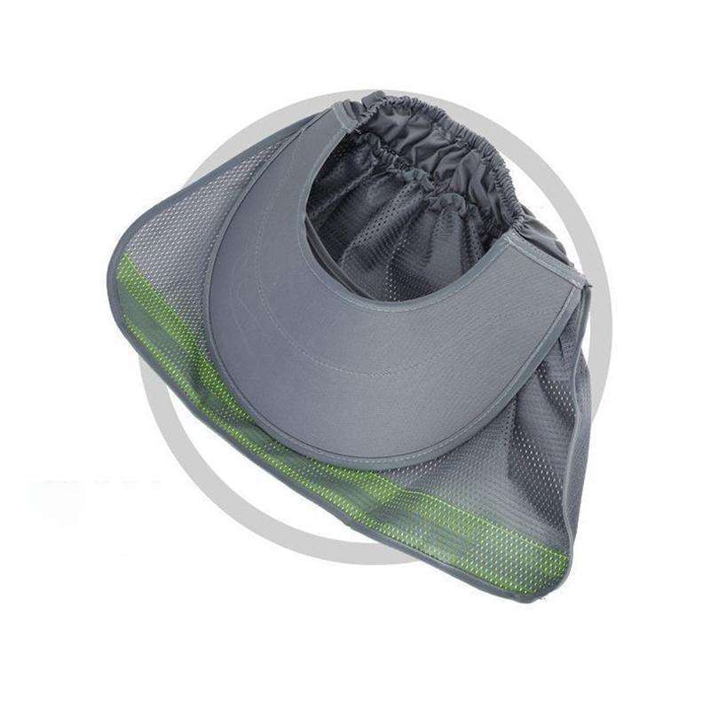 Reflekterande Mesh Reflekterande Keps Andningsbar Anti-Uv Strandhatt Nackskyddssjal Universell Solskyddshatt Säkerhetshjälmar