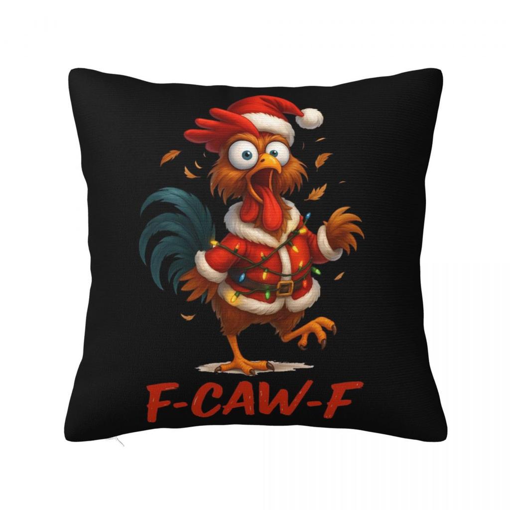 Christmas FCawF Rooster Pillow Case Cushion Cover Soft Printed Pillow Cover Novelty Pillowcases For Sofa Car Home Decor