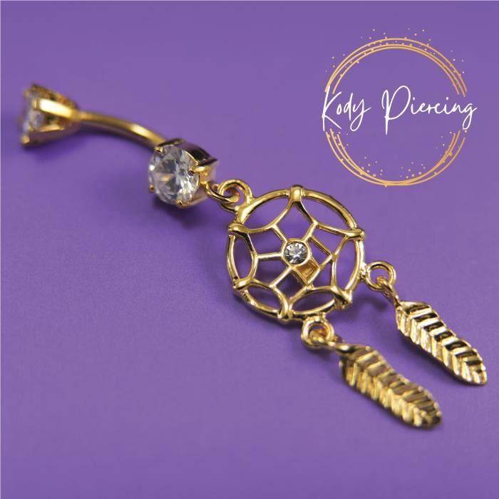 KODY PIERCING Traumfänger für den Bauchnabel, 18 Karat vergoldet