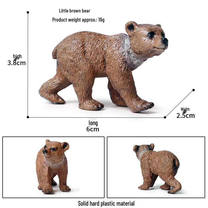 Miniatur-Dschungeltier-Simulationsspielzeug-Set: Reh, Fuchs, Eichhörnchen, Elch, Waschbär, Schwein, Kaninchen