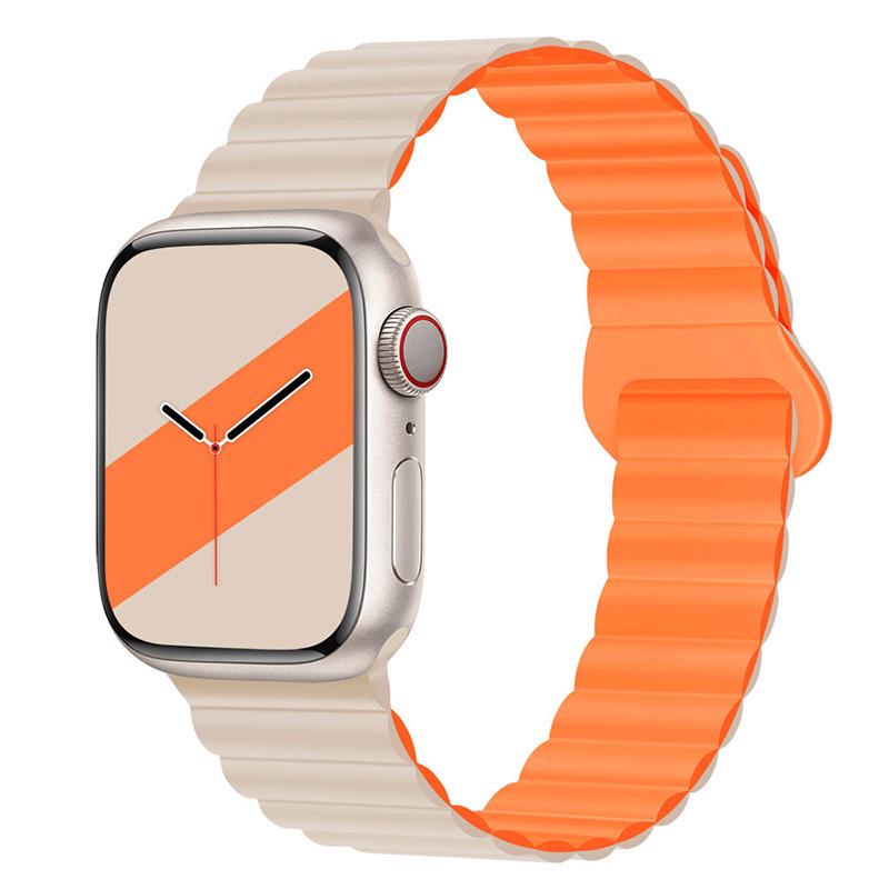 

Совместимый силиконовый магнитный ремешок для Apple Watch Series 8/9 и S10 46mm compatible with 42mm/44mm/45mm/49mm
