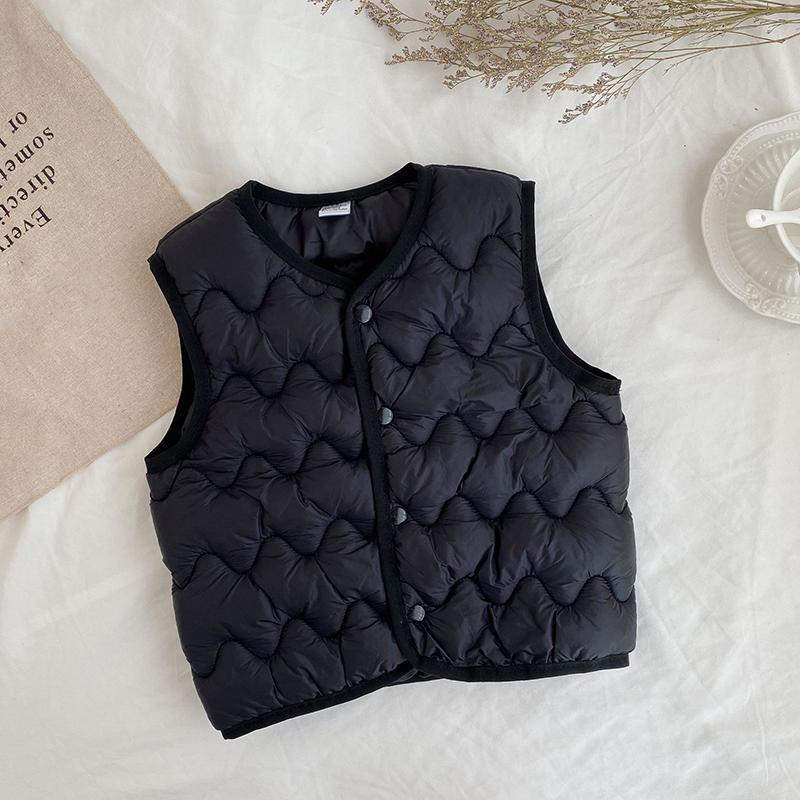 Детский хлопковый жилет Осень Зима Детский жилет для мальчиков и девочек Повседневный жилет 140cm