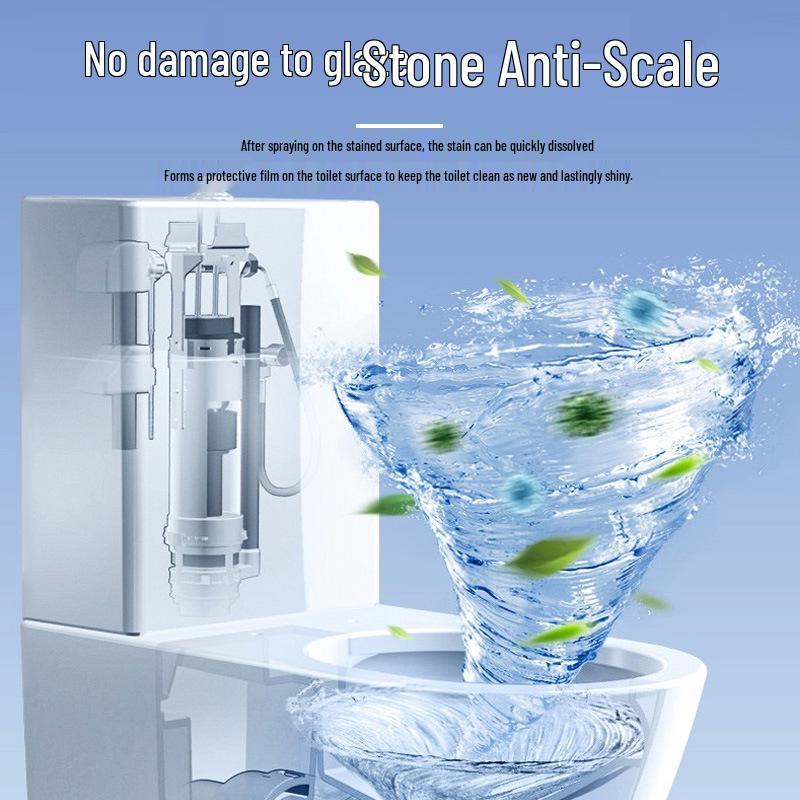 Powerful Toilet Tile Cleaner: Removes Yellowing, Scale, and Stubborn Stains Without Damaging Glaze