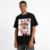 Game Girl Group Print T-shirt Trendy Anime Character Loose Casual Unisex Daily Top Pure Cotton T-shirt