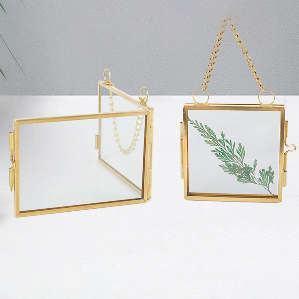 

Transparent High Translucent Glass Photo Frame Creative Flower Plant Display Rack Home