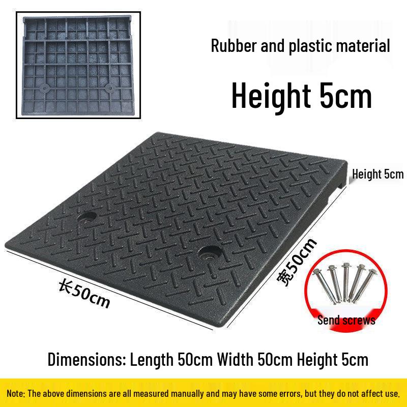 Rubber and Plastic Sloped Threshold Ramp Pad