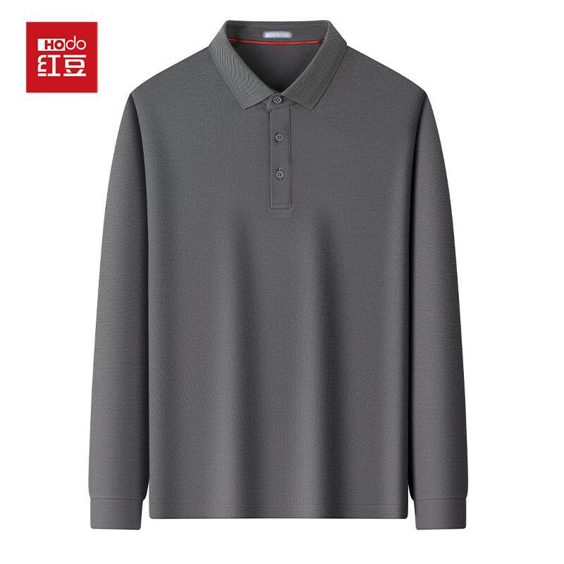Men's 100% Cotton Long Sleeve Polo Shirt