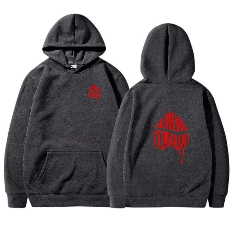 Leisure Sports Autumn_Winter Men's Hoodie Couple Fun Love Print Street Hip Hop Sports Leisure Loose Fitness Man