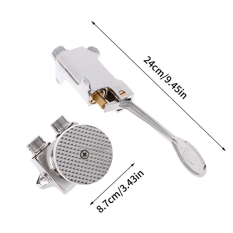 1 Stück Kupfer Wasserhahn Becken Bodenmontage Einzelnes Fußpedal Krankenhaus Medizinisches Labor Fußschalter Wasserhahn Küche Badezimmer Waschbecken