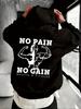 Street Sports Style Fitness Slogan Muscle Men Print Hoodie Oversize Couple Sweater