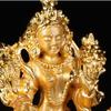 Tibetan Miniature Buddhist Figures Golden Engraved Variety Shapes Alloy Handicraft Tantric Home Gift Altars Desktop Decorative