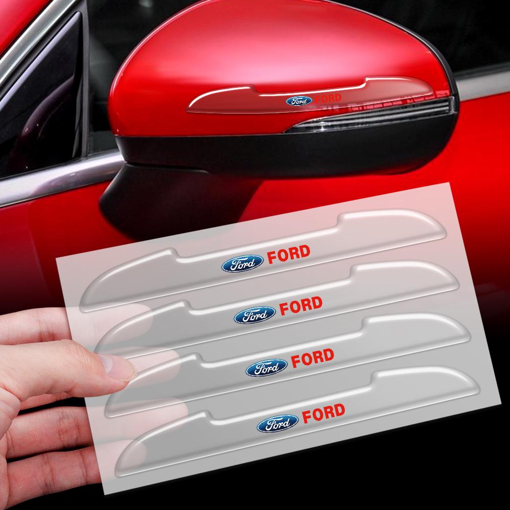 YJBU1 Car Door Edge Anti-collision Badge Stickers Protection Strips Accessories For Ford Ranger Mustang Kuga Mondeo Fiesta Mk2 Racing