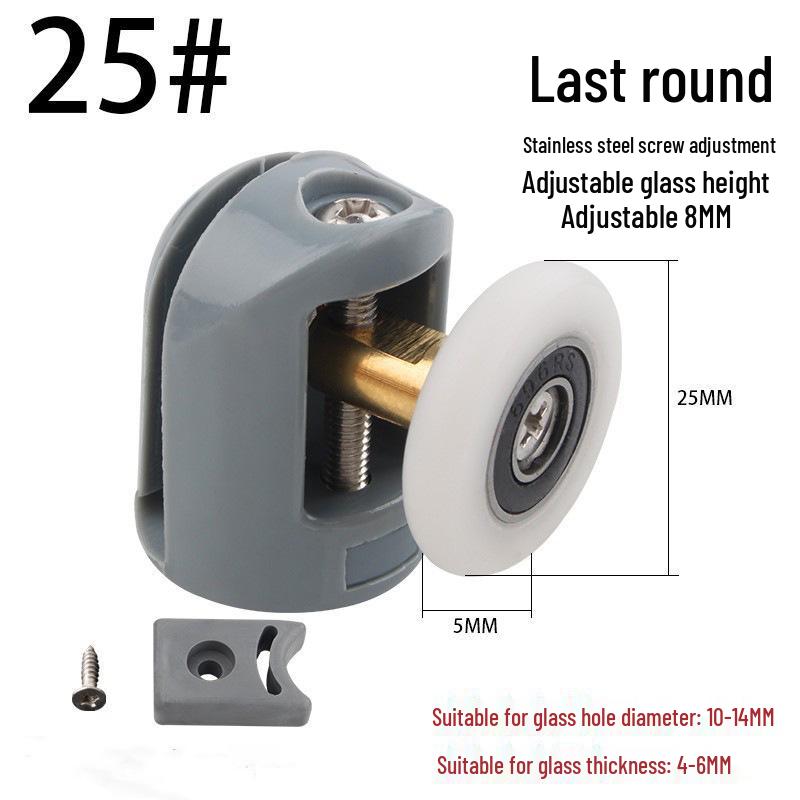 Винтажные круглые дуговые стеклянные дверные раздвижные ролики для душевых