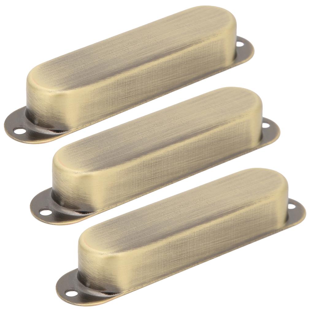 3Pcs Closed Pickup Cover Single No Hole Brass Instrument Guitar Musical AccessoriesBronze