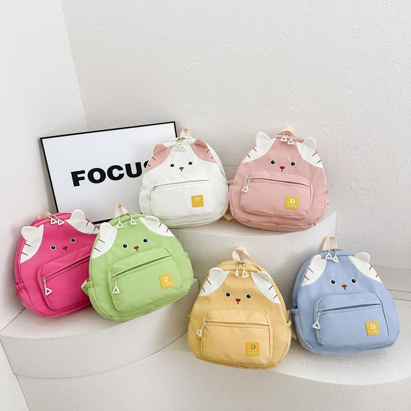 Adorable Cartoon Cat Backpack For Kids Stylish And Spacious Design In Bright Colors