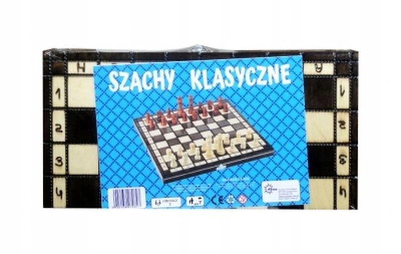 SZACHY DREWNIANE KLASYCZNE 31CM 2847