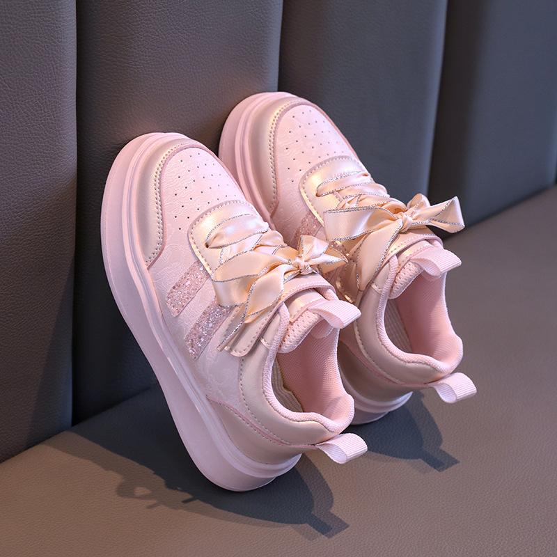Girls shoes sneakers 2025 new autumn children's leather breathable board shoes girls spring and autumn fashion trendy shoes older children
