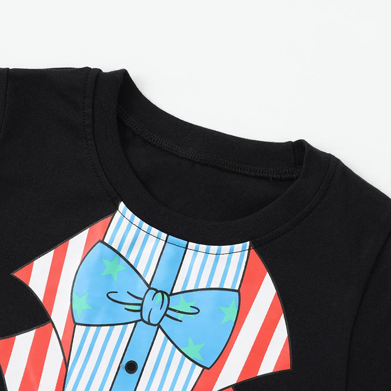 Little Maven Children's Clothing Baby Boys 2026 New Summer Kids Clothes Children's Clothes Cartoon Bowknots Tee T-shirts
