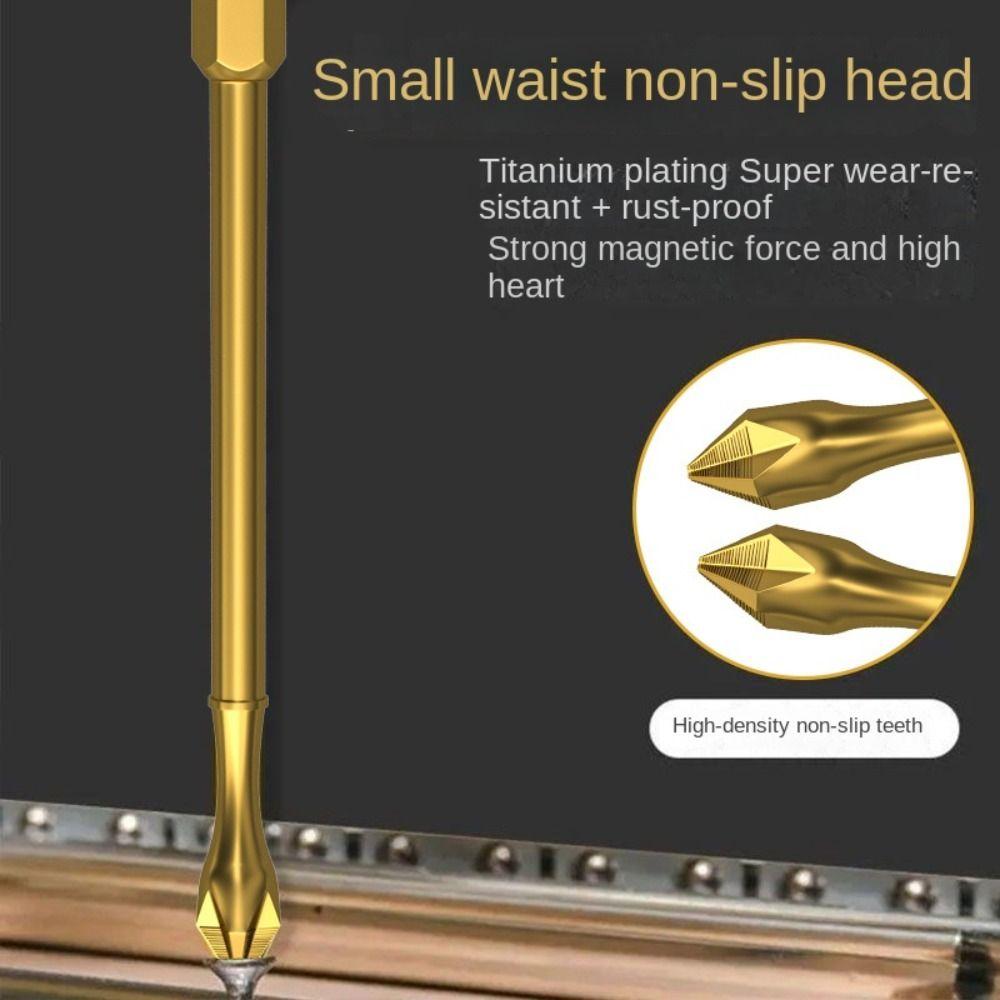 1/6pcs High Hardness Cross Bit Anti Non-slip PH2 Screwdriver Bits Set Batch Head  Cross Head Bit