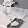 1PC Self Draining Soap Bar Holder Silicone Kitchen Sink Soap Dish Sponge Tray Caddy Organizer for Dish Soap Dispenser