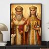 Diamond Painting Set DIY 5D Full Diamond Religious Byzantine King Queen Portrait Crafts for Home Wall Decoration