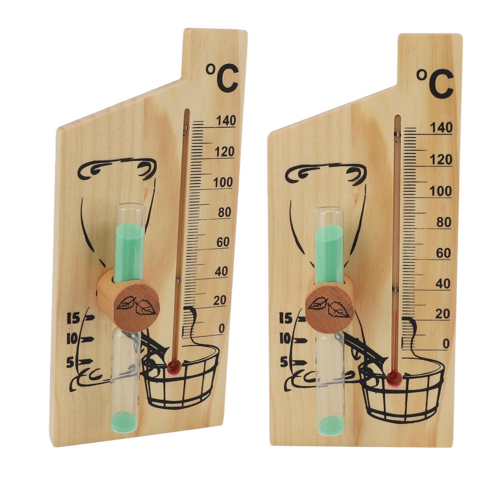 Sauna Hourglass 15 Minute Timer: Wooden Green Sand Clock, Large 15 Minute Sand Clock, Heat Resistant Wooden Rotating Hourglass