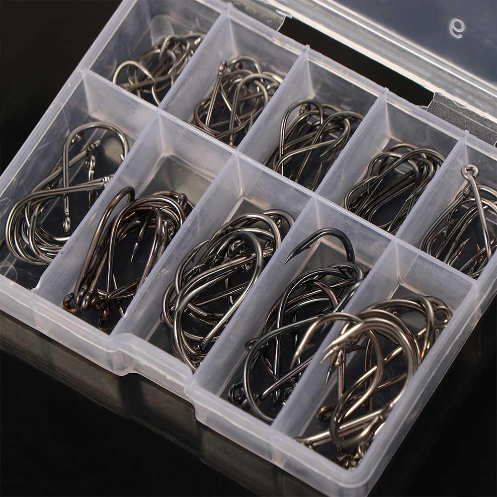 Fish Tackle Barbed Carp Hooks Single Circle Fishing Hook Fly Fishing Jip Fishing Hooks Set