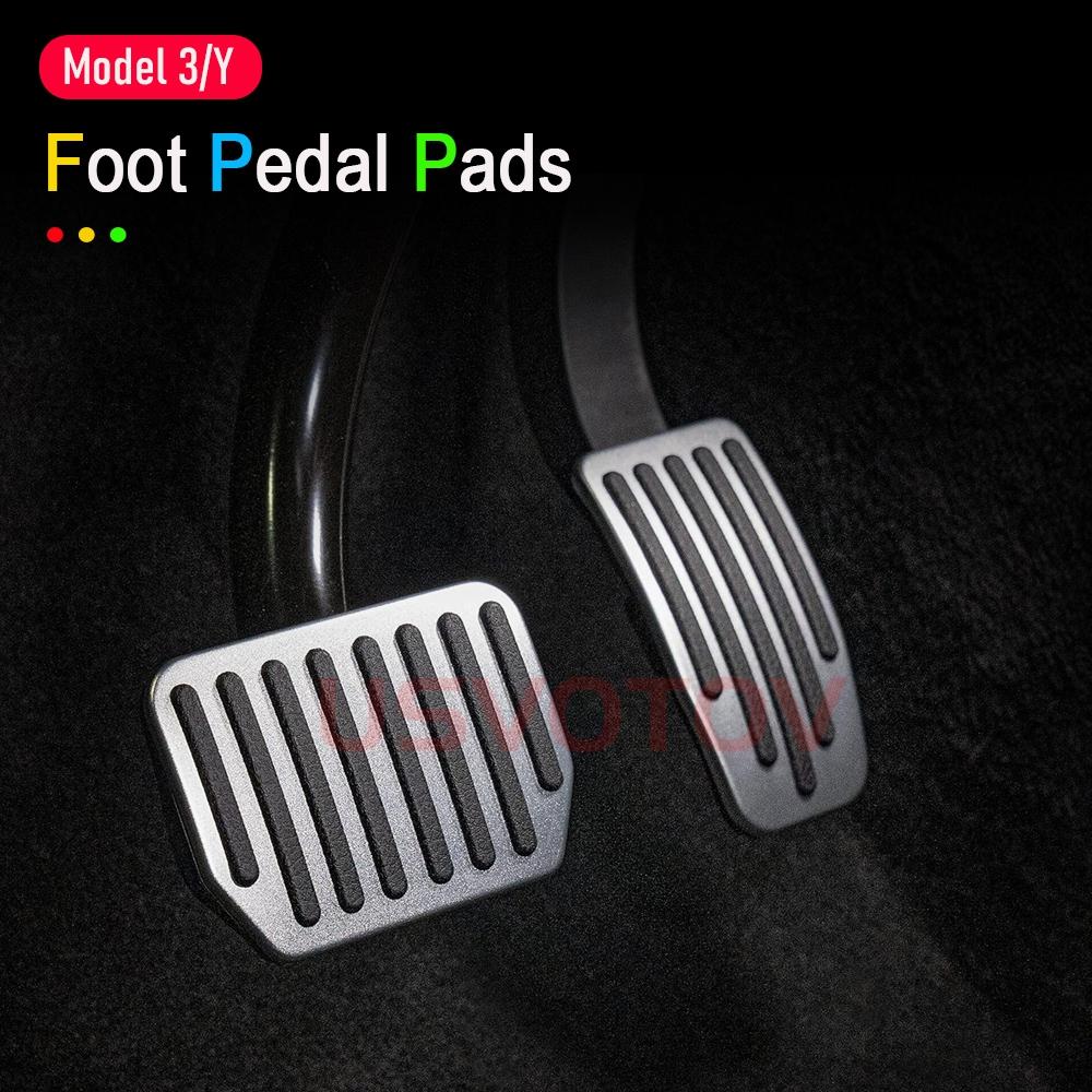 Performance Pedal Pad Accessories Brake Cover for Tesla Model 3 Y Juniper 2026-2026 Non-Slip Protector Aluminum Foot Pedals Pads